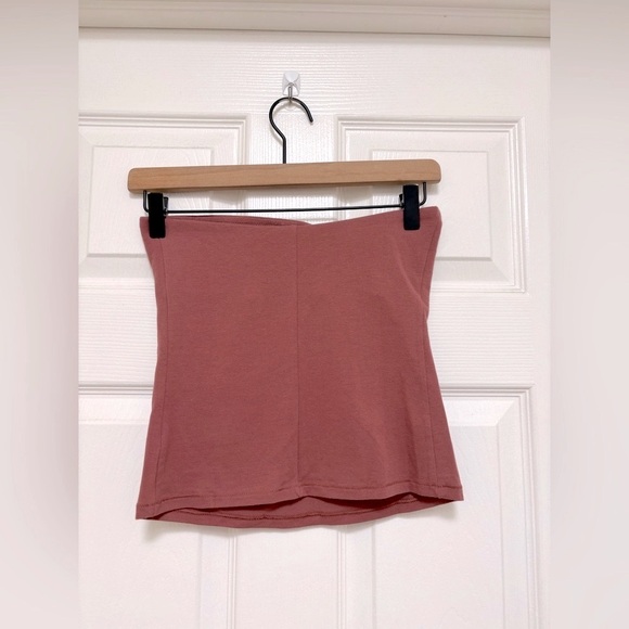 NWT SKIMS Cotton Jersey Tube Top in Redwood - Picture 7 of 9